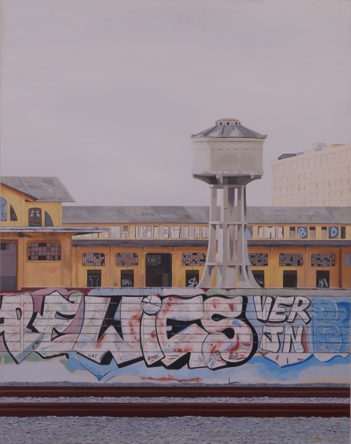"Ostiense 3" Dipinto ad olio su legno, misure 70 x 90 cm, Anno 2015 di Maurizio Ciccani