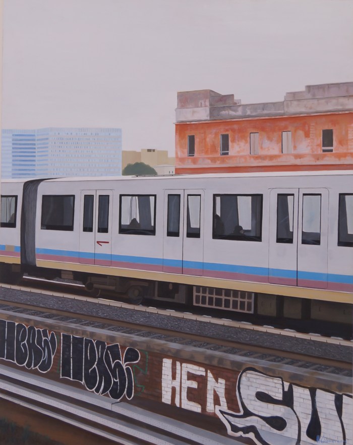 "Ostiense 2" Dipinto ad olio su legno, misure 70 x 90 cm, Anno 2015 Maurizio Ciccani