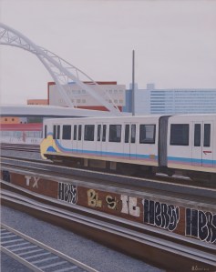 "Ostiense 4" Dipinto ad olio su legno, misure 70 x 90 cm, Anno 2015 di Maurizio Ciccani