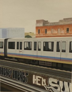 "Ostiense 2" Dipinto ad olio su legno, misure 70 x 90 cm, Anno 2015 Maurizio Ciccani