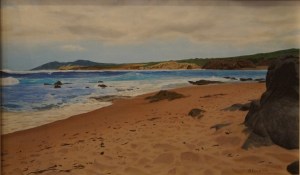 "Dintorni di Santa Teresa di Gallura", Dipinto ad olio su legno, misure 78 x 50 cm Anno 2014 di Maurizio Ciccani