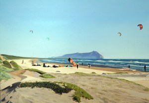 Maurizio Ciccani dipinto olio mare Dipinto ad olio su legno, misure 30,5 x 44,5 anno 2017