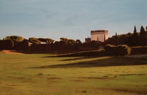 dipinto ad olio su legno Maurizio Ciccani